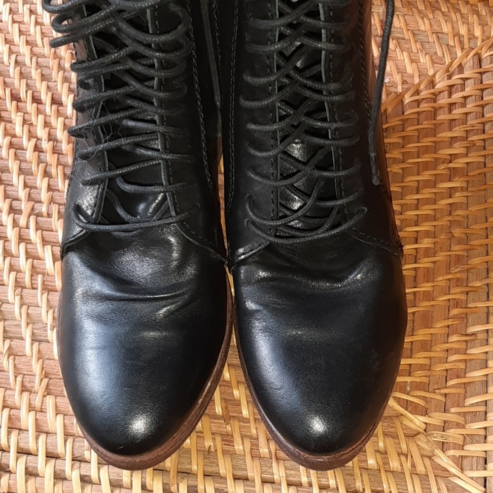 Anthropology KDB Black Lace Up Boots